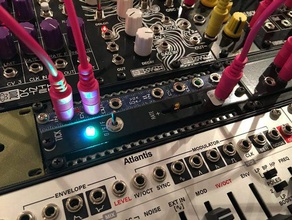 eurorack 1u lato montaggio schede musica modulare modulo 3d print model - Mito3D