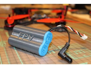 fatshark 18650 fpv battery case rc vehicles holder goggles racing li-ion 3d print model - Mito3D