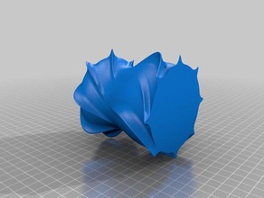 twisted gear vase 3d drucken 3d print model - Mito3D