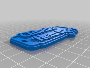 özelleştirilmiş çok satırlı etiket anahtarlığım Anahtarlık 3d print model - Mito3D