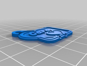 my customized love you key chain caro keychains 3d print model - Mito3D