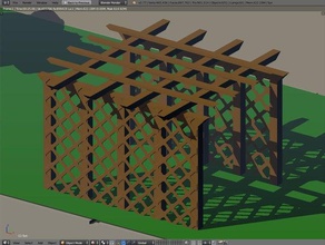 trellis mesh fencing outdoor garden fence vine 3d print model - Mito3D