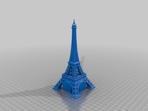 final eiffel tower simplified main arcs support buildings structures 3d print model - Mito3D