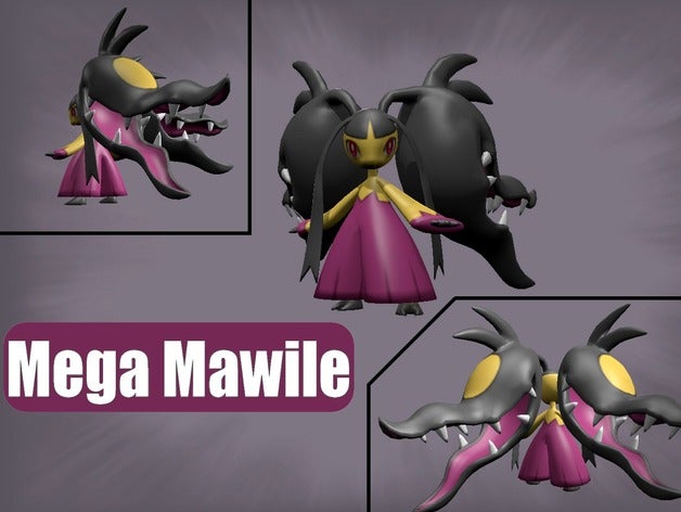 mega mawile creatures mysdibule ohko pokemon figures 3D print model - Mito3D
