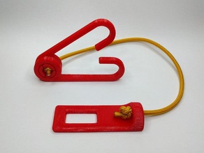 seat-belt bag-keeper automotive Tasche clip bag-Halter bungee bungie Auto Lebensmittelgeschäft paracord Sicherheitsgurt 3d print model - Mito3D