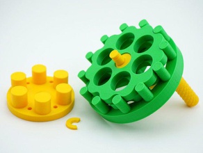 fully-functional hand-cranked hypocycloid speed reducer model mechanical toys drive 3d print model - Mito3D