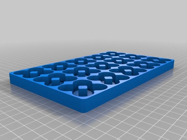 10 6 18650 battery tray organization customized 3D print model - Mito3D