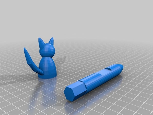 cat broom stick 3d printing 3D print model - Mito3D