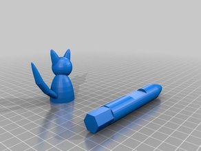 gatto manico di scopa 3d stampa 3d print model - Mito3D