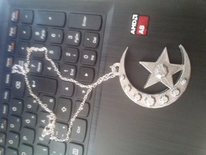 lunafreya luna nox fleuret collier bijoux final fantasy xv demi-lune les étoiles 3d print model - Mito3D