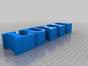 my customized 5 letters row lu other 3d print model - Mito3D
