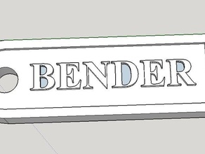 bender llavero llaveros 3d print model - Mito3D