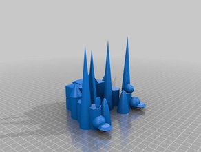crazy castle 3d drucken 3d print model - Mito3D