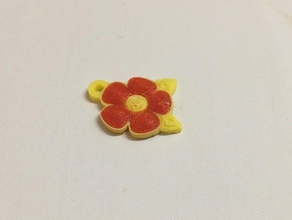 flower keychain accessories 3d print model - Mito3D