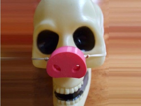 pig snouts whole family costume costumechallenge halloween mask ninjaflex nose pink 3d print model - Mito3D