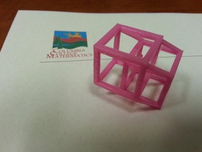 hiperküp 3d baskı matematik matematiksel sanat sanatı tinkercad 3d print model - Mito3D