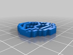 turtle pixel shell 3d printing 3d print model - Mito3D