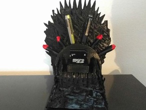 game thrones usb throne camera holder stand 3d print model - Mito3D
