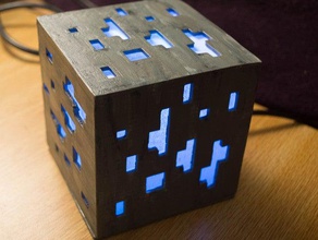 Diamant-Erz-Lampe Loch Netzkabel video Spiele minecraft 3d print model - Mito3D