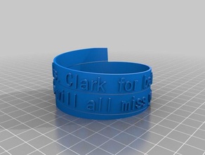 meu personalizados espiral poema bracelete da marca 2 arte 3d print model - Mito3D