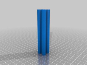 solid slot 2020 3d printing beam construction v-slot 3d print model - Mito3D