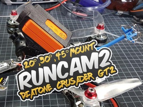 runcam2 20&deg 30&deg 45&deg mount diatone crusader gt2 rc vehicles 3d print model - Mito3D