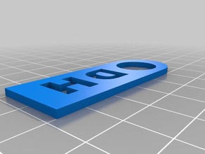 dh iniciais chave de cadeia 3d impressão 3d print model - Mito3D