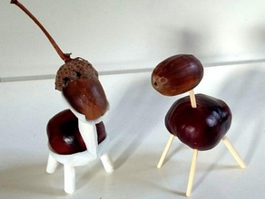 fall animal animals acorn chestnut hobby 3d print model - Mito3D