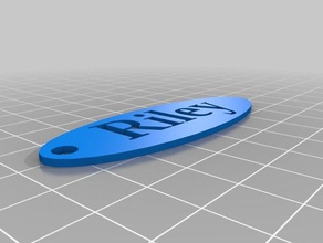 keychain cut out riley 3d printing 3d print model - Mito3D