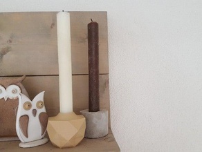 candle holder decor kaars standaard woodfill 3d print model - Mito3D