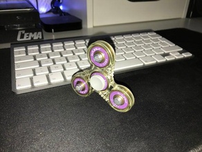 fidget toy spinner games abec bearing tri 3d print model - Mito3D