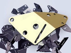 universal angle bracket customizer parts connector openscad parametric 3d print model - Mito3D