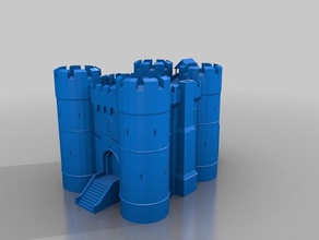 la fortaleza de mantener grandes props castillo 3d print model - Mito3D