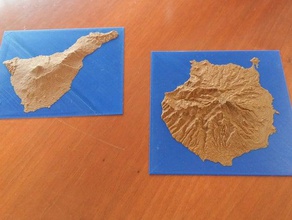 gran canaria Teneriffa Kanaren andere Spanien Topographie 3d print model - Mito3D