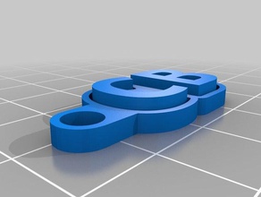 cb kolye cazibe Anahtarlık özelleştirilmiş 3d print model - Mito3D