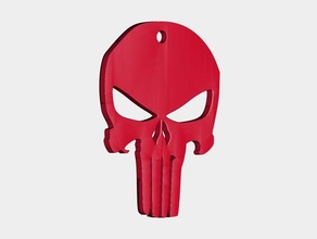 punisher fixed other 3d printer keychain makeprintable 3d print model - Mito3D