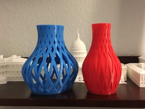 simple vase decor 3dprintable 3d print printing cool dual color extrusion material ffcp ffcpro ffc pro flower vases kitchen multicolour original prusa i3 mk2 print-in-one print-in-place place spiral twisted 3d print model - Mito3D