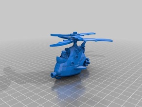 dwarf gyrocopter 3d printing 28mm scale helicopter mechanical mini miniature tabletop wargame wargaming warhammer fantasy 3d print model - Mito3D