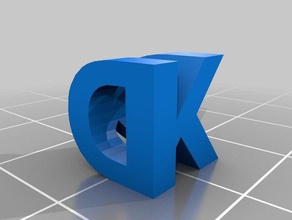 two letter sculpture kd sculptures customized 3d print model - Mito3D