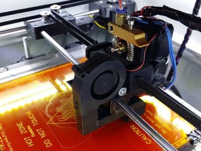 carriage 3d printer parts extruder fan duct mount vulcanus v1 x-carriage 3d print model - Mito3D