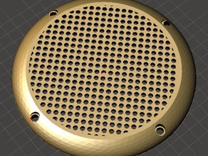 speaker grill lautsprecher gitter 75mm music abdeckung lautspecher 3d print model - Mito3D