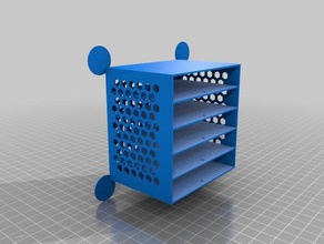 drawer resistance 5 colonnes tool holders boxes customized 3d print model - Mito3D