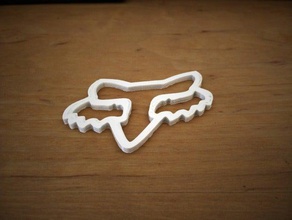 fox racing emblem keychains high resolution logo motocross motorcycle 3d print model - Mito3D