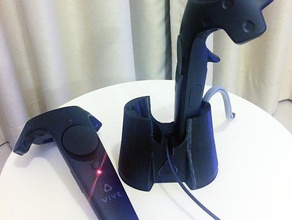 htc vive controllers stand video games virtual reality 3d print model - Mito3D