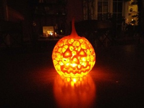 abóbora de halloween jack-o-lantern decoração 3d print model - Mito3D