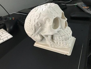celtic skull flat base art halloween decoration 3d print model - Mito3D