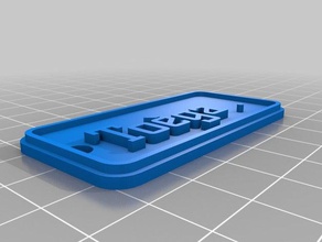 pour&eacutega plaquette de porte-clés personnalisé 3d print model - Mito3D