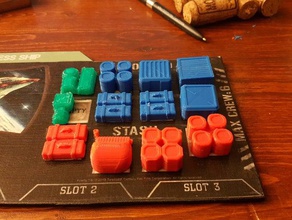 cargo tokens firefly board game games 3d print model - Mito3D