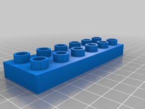 duplo 2x6x1 toys games lego 3d print model - Mito3D