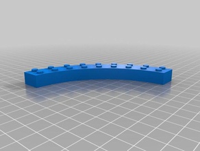 my customized curved lego brick construction toys 3d print model - Mito3D